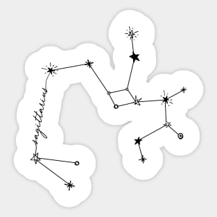 Sagittarius Zodiac Drawing Constellation Sticker Sticker